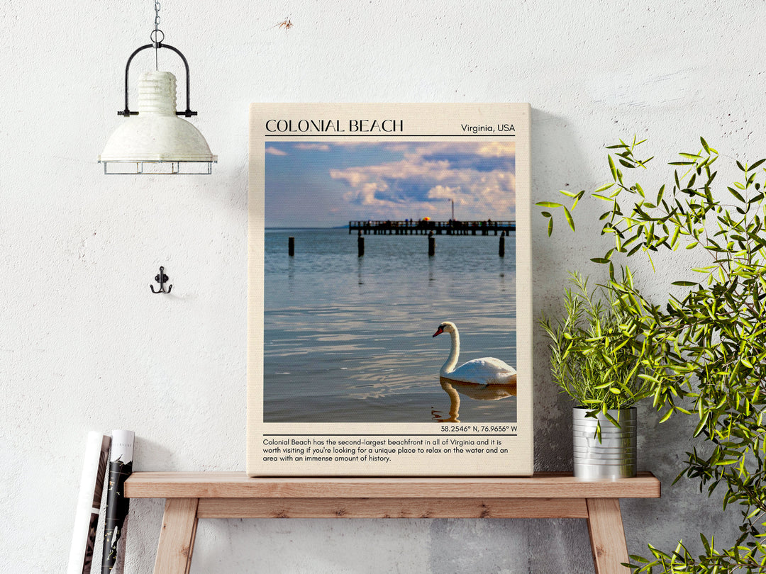 Colonial Beach Wall Canvas, Virginia, USA