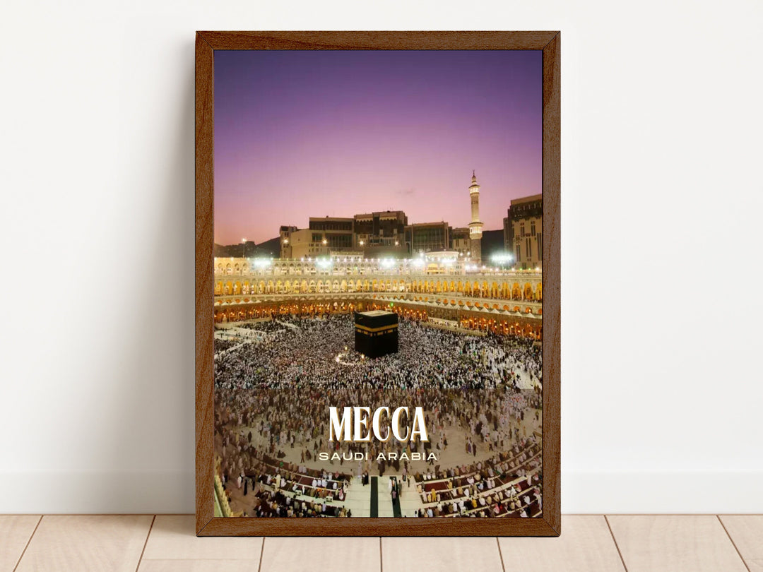 Mecca Retro Wall Art, Saudi Arabia