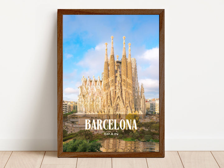 Barcelona Retro Wall Art, Spain