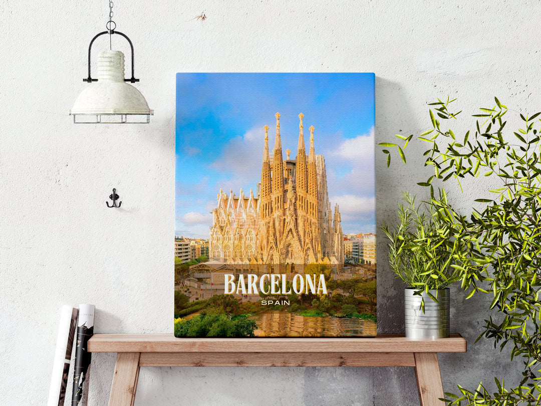 Barcelona Retro Wall Art, Spain