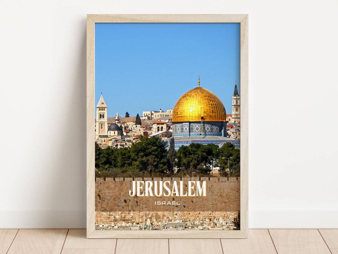 Jerusalem Retro Wall Art, Israel