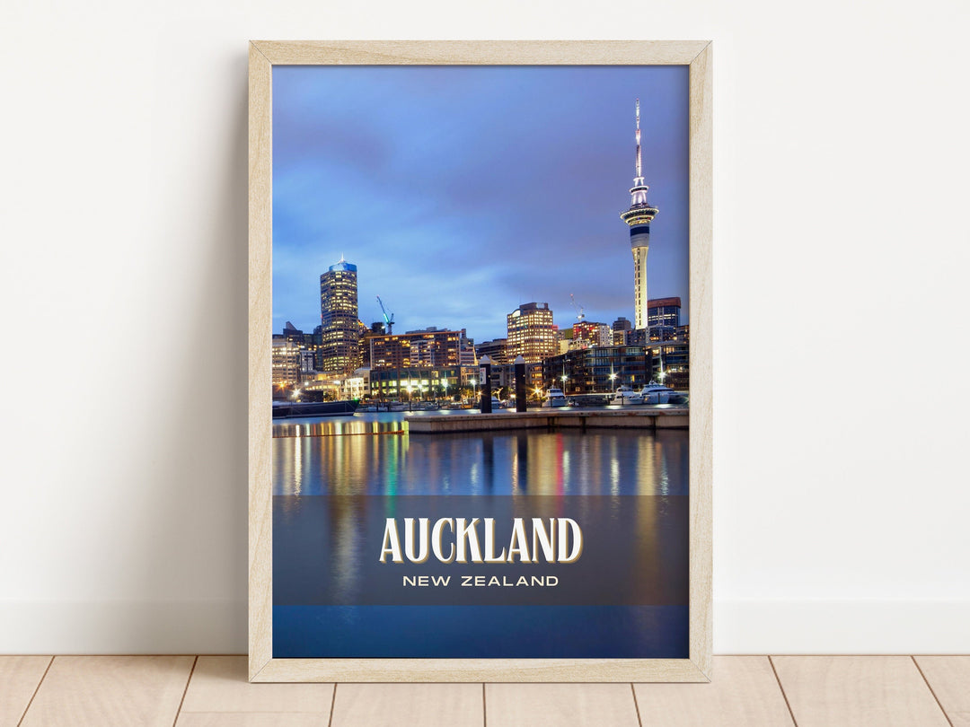 Auckland Retro Wall Art, New Zealand