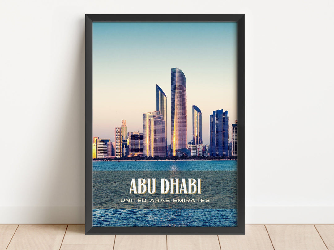 Abu Dhabi Retro Wall Art, UAE