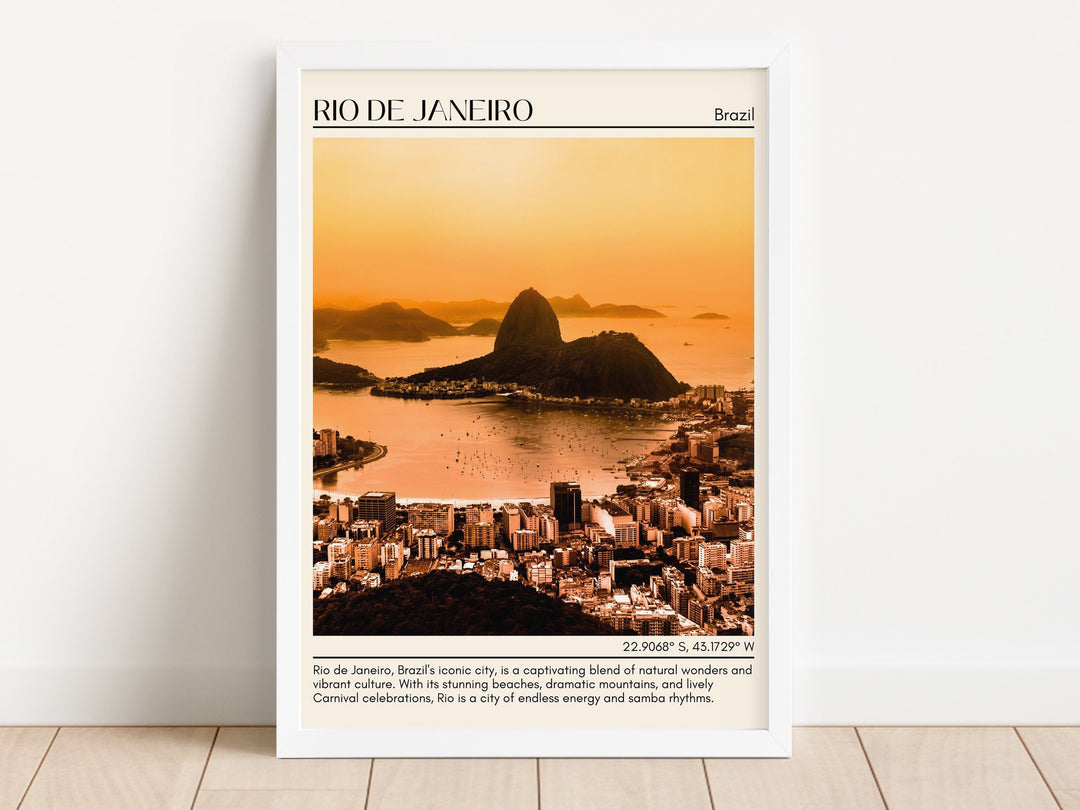 Rio de Janeiro Minimal Wall Art, Brazil