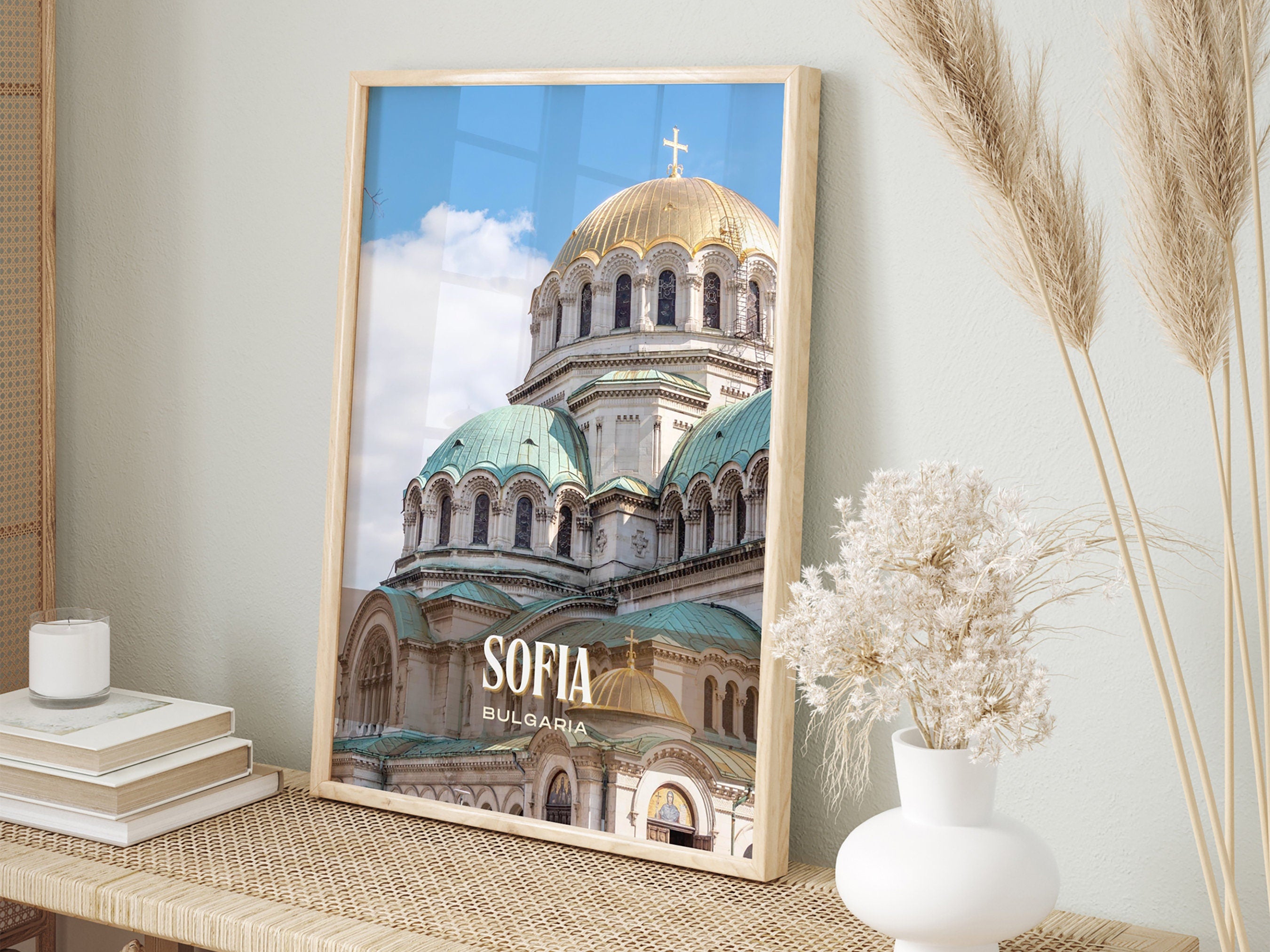 Sofia Retro Wall Art, Sofia Canvas, Sofia Photo, Sofia, Bulgaria