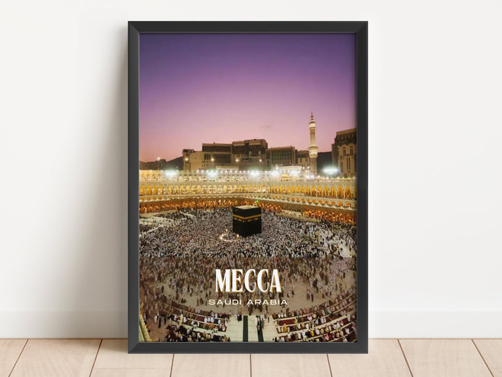 Mecca Retro Wall Art, Saudi Arabia