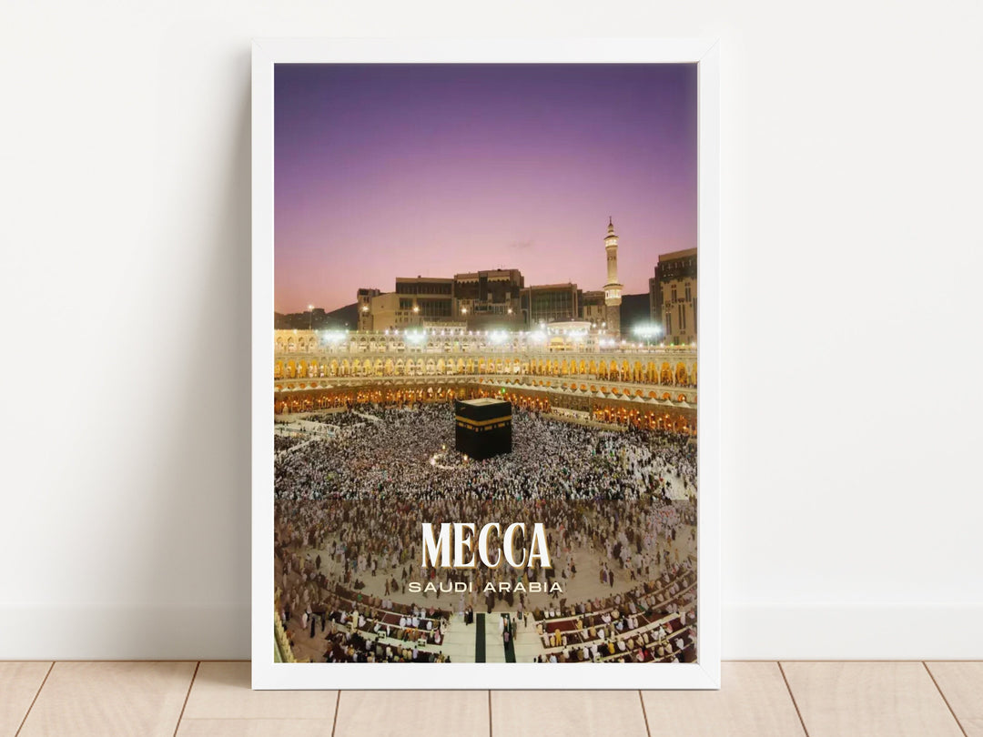 Mecca Retro Wall Art, Saudi Arabia