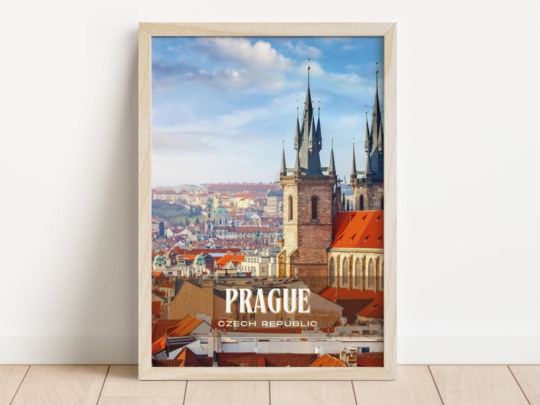 Prague Retro Wall Art, Czech Republic