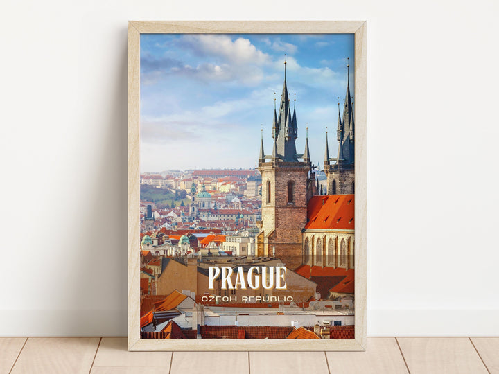 Prague Retro Wall Art, Czech Republic