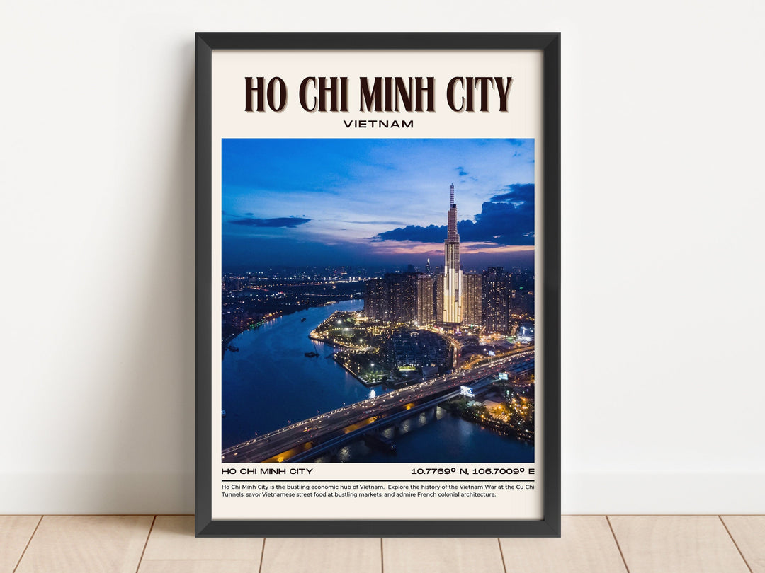 Ho Chi Minh City Vintage Wall Art, Vietnam