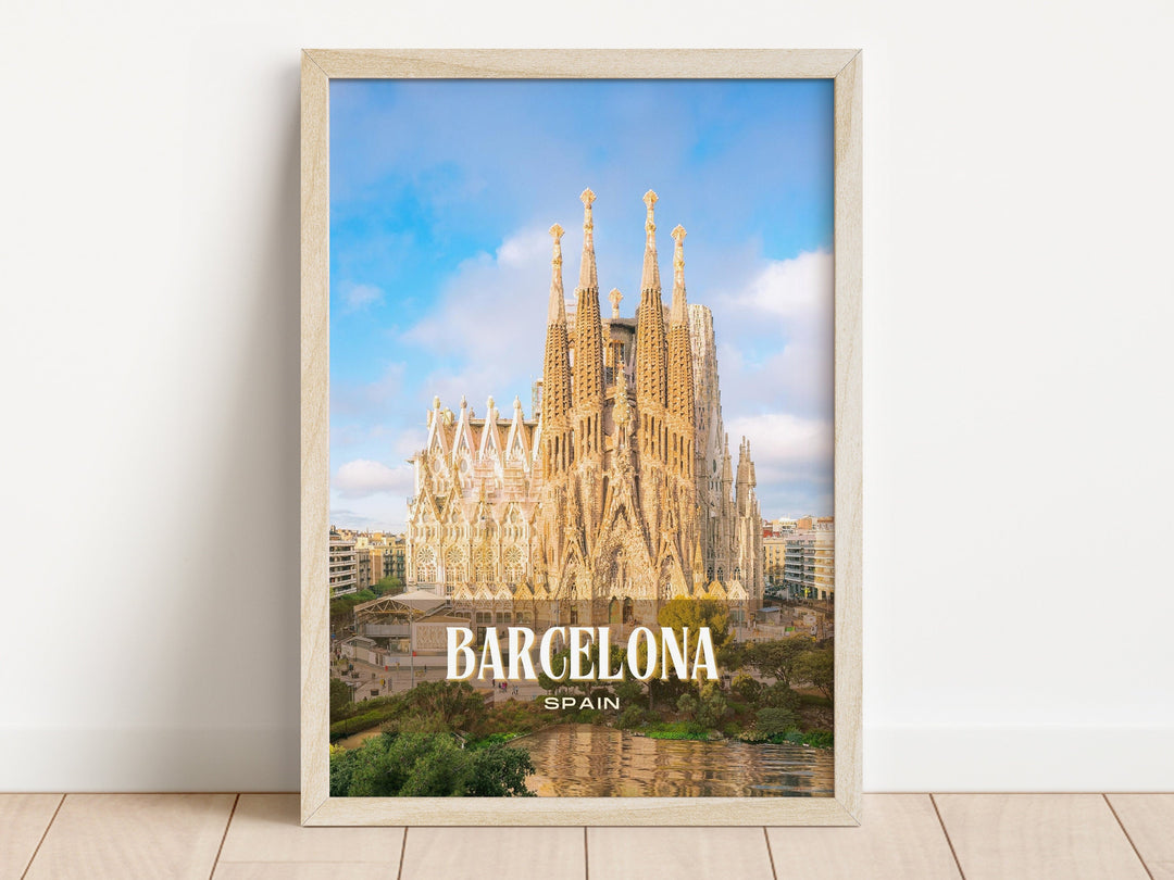 Barcelona Retro Wall Art, Spain