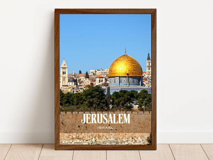 Jerusalem Retro Wall Art, Israel