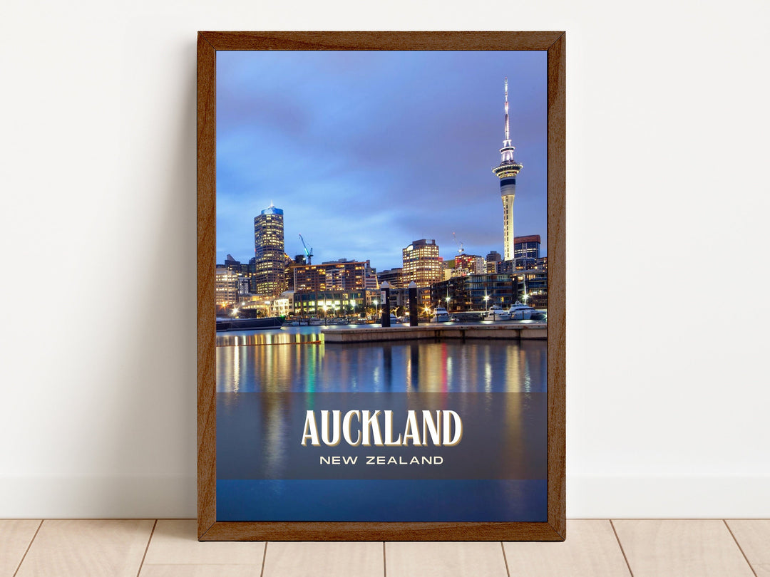 Auckland Retro Wall Art, New Zealand